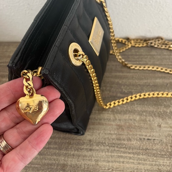 Fred Hayman Vintage Leather Quilted Chain Purse - Picture 5 of 6